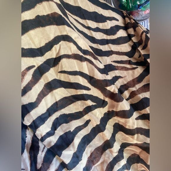 J. Crew Midi Dress Women's Zebra Print Smocked Waist Short Sleeve Sz Small NWT - Picture 6 of 14